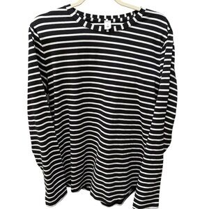 Lululemon Athletica Black and White Striped Top